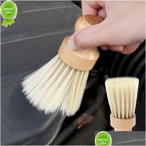 Andra interiörstillbehör Ny bildetalj Rengöring Brush Air Outlet Corner Dust Round Handle PC LAPP TYCKEBORD Borstar Drop Leverans DH1yl