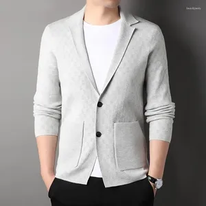 Jaquetas masculinas de alta qualidade marca designer moda malha cardigan legal para homens clássico casual estilo coreano estilista casacos roupas