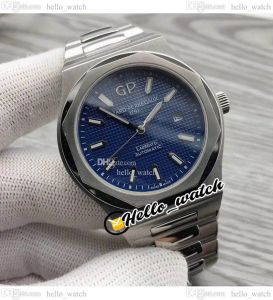 42mm GP Laureato L39 Miyota 자동 남성 시계 81010-11-431-11A 블루 다이얼 스테인레스 스틸 팔찌 신사 새로운 시계 Hellowatch 2273