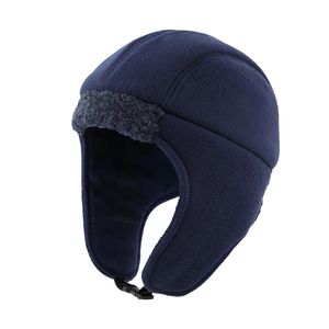 Connectyle Men Fleece Winter Hat Lightweight Windproof med öronflikar Skid Snö Varm Trapper Beanie 240227
