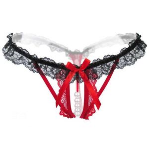 Panties Women's Sexy Lace Panties Lingerie Women Low Waist Hollow T-back Embroidery G Strings Senique Underwear Red Black Hot Thongs Underpants ldd240311