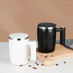 Muggar självrörande mugg kaffekopp USB laddningsbar automatisk magnetisk 380 ml blandning av rostfritt stål