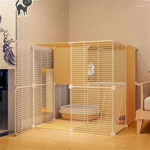 Cat Carriers Anti-jailbreak Cages Home Indoor Super Large Free Space House Cabinet Luxury Villa Small Pet Multi-layer Cage Z