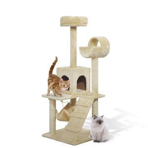 Móveis para gatos 52 Árvore para gatos Torre para arranhar Poste Condomínio Pet Kitty House qyluMw bdesports289S