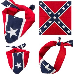 Evento Favor de festa 55 * 55cm Confederate Rebel Flag Bandanas Bandeiras Imprimir Bandana para adultos Estados Unidos Star Flags Headbands Dois lados impressos LT820