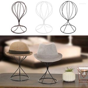 Jewelry Pouches Decorative Tabletop Hat Rack Metal Wigs Display Stand Holder For Cap And Storage Durable Shelf