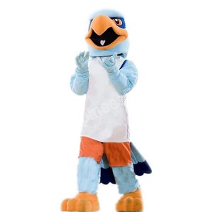 2024 Hot Sales Blue Sport Eagle Mascot Costumes high quality Cartoon Character Outfit Suit Carnival Adults Size Halloween Christmas Party Carnival Party