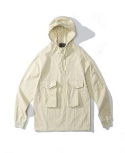 Men039s Outerwear Jaquetas Casacos Primavera e Outono 21ss Ghost Piece Smock Anorak Nylon Tela Puro Algodão Tecido Hoodie Coat6519577