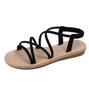 2024 New Fashion Women Sandals Summer Flat Fairy Style Sandals Women Comfortable Roman Women Shoes Ladies Sandals