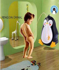 Baby Töpfchen Toilette Töpfchen Niedlicher Pinguin Topf Wandmontierte Urinale Tragbare Trainingsjunge Kindertoilette Auslaufsichere Kindertöpfchenbürste1839530