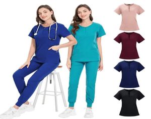 Manufacturer customized wrinkle resistant washable soft cloth nurse scrub suit hospital uniform women039s suit2562457