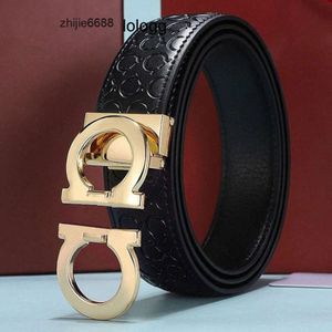 Fashion metal 3.5cm Womens Mens FeRAgAmOs casual business Smooth leather Men buckle leather belt width Designers with box D6nL# Belts 8E6W