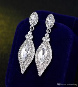 Shining Fashion Crystals Earrings Rhinestones Long Drop Earring For Women Bridal Jewelry Wedding Present For Bridesmaids BW0126428979