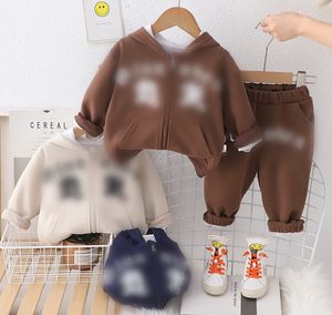 Kleine Jungen Freizeitkleidung Sets Kinder Brief gedruckt Kapuze Langarm Baseball Uniform lose Hosen 2 Stück 2024 Frühling Kinder Outfits Z7036