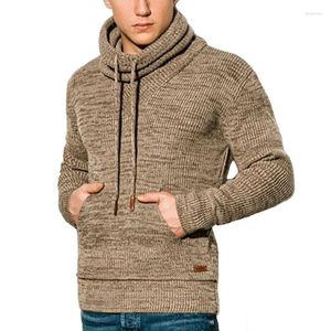 Мужские свитера, осень-зима, повседневные однотонные водолазки, мужские пуловеры, вязаный свитер с длинными рукавами, джемперы 4XL, большие размеры