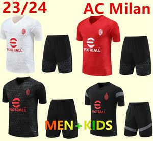 Milan designer roupas esportivas uta maglia pesquisa de treinamento camisetachandal conjunto 23 24 futebol manga curta roupas esportivas