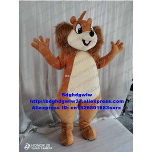 Trajes da mascote marrom esquilo mascote traje adulto personagem dos desenhos animados roupa terno ambulatório andando pais-criança campanha zx2951
