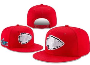 Palla 2023-24 Kansas City Super Bowl 58th Champions Cappello snapback con toppa laterale Nero Snapback rosso Mix regolabile Ordine partita Tutti i cappelli A3