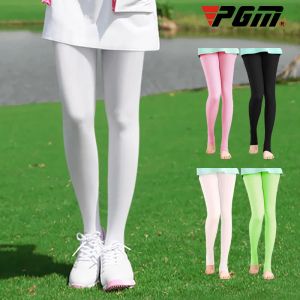 Capris 2ペア/ロットアイスシルクパンストストレッチレディフルストッキングパンツ服ゴルフスポーツウェア女性アパレル日焼け止め高速ドライソックス