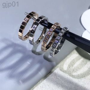 Desginer chopard jewelry Non Fading Cnc Ice Ring 925 Sterling Silver Niche Design Couple Ring Set with Square Honeycomb Ring