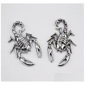 Naklejki motocyklowe Sier Metal 3D Scorpion Dalca Emblem Odznaka Motocykl Rzeczywista 6597145 Dostawa Automobile Akcesoria OT67M