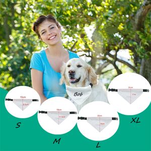 Einstellbare Hund Lätzchen Halsbänder Krawatte Sublimation Blank Pet Schal Kragen Krawatte Katze Schal Welpen Bandanas Für Katze Dreieckige Fliegen LT824