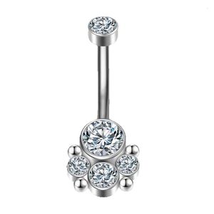 Industrial Belly Button Piercing Titanium Septum 16g Broskklickare Zirkon Sexig charmiga kvinnor Daith Helix Body Jewelry