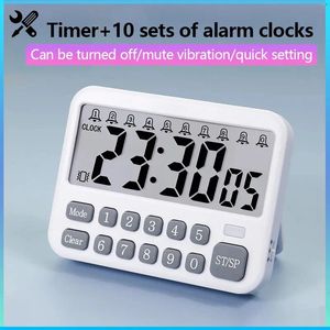 Digital Kitchen Timer with Memory Function/10 Sets of Alarm Clock/99 Hour Count Up/down Kitchen Sports Alarm Clock Timers 240308