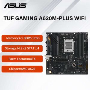 새로운 ASUS TUF 게임 A620M-PLUS WIFI AM5 마더 보드 소켓 AM5 AMD A620 메인 보드 데스크톱 DDR5 지원 Ryzen 7000 Series CPU