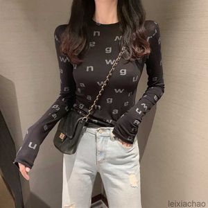 2024 Women s t Shirt Sexy Bodycon Long Sleeve t Shirt Tops for Woman Spring Summer Female Tee Designer Luxury Clothing Streetwear 220930