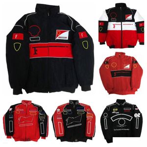 Motorcykelkläder F1 Forma One Racing Jacket Autumn och Winter FL Embroidered Logo Cotton Clothing Sales Drop Delivery Automobil Otrhn