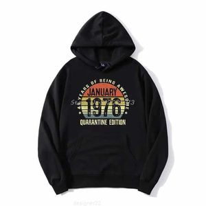 Legends Awesome Born i augusti 1976 Födelsedags hoodies Men Pullover Hooded Fleece Hoody Sweatshirts Harajuku Streetwear