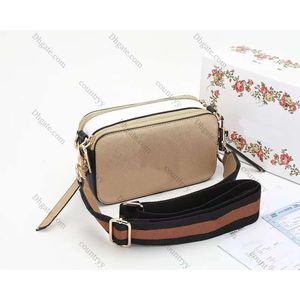 Moda Snapshot Camera Bags Designer Bag Ladie Crossbody Bolsa Mulheres Multicolor Dual Top Zip Inside Partition All Black Removível Ajustável Strap Bag