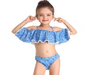 10 Year Children Swimsuit Girls Bikini Sports Swimwear Kids Beach Patchwork Swimsuit Bodysuits Baby Bathing Suit For Girls 14 Y1906154431