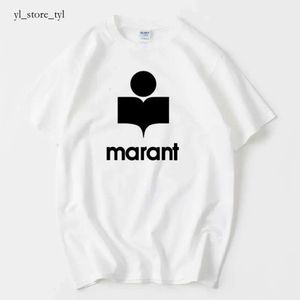 Marant 남자 티셔츠 여름 마랑 티셔츠 남성 여성 대형 면화 하주 티 셔츠 O- 넥 남성 인과 관계 Tshirts 패션 브랜드 느슨한 티 이사벨 마랑 여성 9170