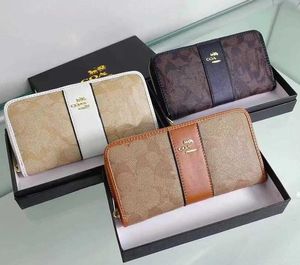 2024 New style long zippered wallet with card holder box and luxury item wallet bag