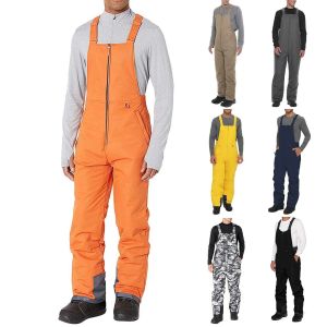 Calças de esqui masculinas, calças esportivas ao ar livre, à prova d'água, suspensórios, macacão masculino, à prova de vento, inverno, neve, snowboard, calças de perna