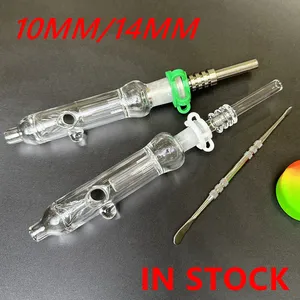 Mini Nector Zestaw kolekcjonerski 10 mm 14 mm małe hookahs Zestawy NC Nektar z tytanem paznokcie odrobina dabber szklana rura kwarcowa końcówka plastikowa Keck