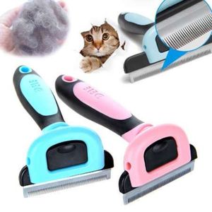 Escova para remoção de pelos de cães e gatos, ferramenta para tosa de gatos, furmins, cortador de cabelo removível inoxidável, escova para cães e gatos
