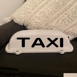 Motorcycle Stickers Taxi Cab Top Roof Sign Usb Rechargeable Battery With Magnetic Base Waterproof Indicator Lamp Windshield White New Otphe