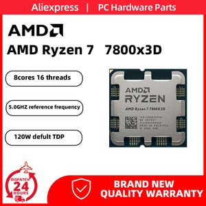 Novo processador amd ryzen 7 7800x3d cpu ryzen 7 7800x3d novo 8-core 16-thread 5nm 96m l2 + l3 104mb para placa-mãe de jogos am5