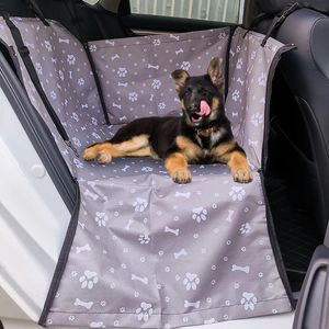 Cão capa de assento do carro rede para cães no transporte pet filhote de cachorro cesta gatos à prova dwaterproof água esteira saco 240306