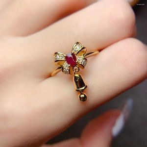 Cluster Rings Sterling Silver 925 Wedding Ring Ruby Natural Gem Women's Luxury Free Mailing Jewelry Original Boutique