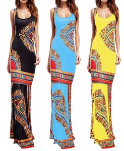 Mujer 2020 Summer Sexy Longoe Femme Ete Women Boho Floral Sleeveless Dashiki Maxi Long African Bohemia Party Dress Vestidos2436829