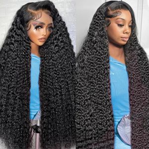 250 Density Water Deep Wave HD 30 40 Inch Lace Front Human Hair 13x4 13x6 Lace Frontal Wig Transparent Brazilian Remy Hair Woman