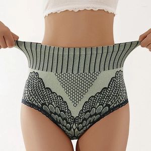 Calcinha feminina esportes renda traceless sexy cintura alta hip levantamento grafeno moda íntima respirável roupa interior