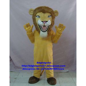 Trajes da mascote marrom leão selvagem animal mascote traje adulto personagem dos desenhos animados roupa terno promoções de marketing cerimônia de encerramento zx825