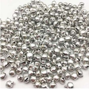 Pärlor Silver Aluminium Jingle Bells Charms snörning Bell för juldekorationer DIY -smycken Making Crafts253s