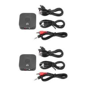 Connectores HTHL2X Bluetooth 5.0 Receptor APTX LL 3,5mm AUX RCA Jack Wireless Adaptador Automático ON/OFF com Mic Bluetooth 5.0 4.2 Áudio de carro