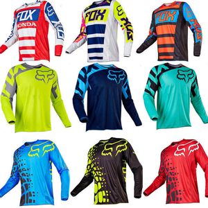 New mens round neck F LETTA off-road motorcycle long sleeved quick drying T-shirt cycling sportswear